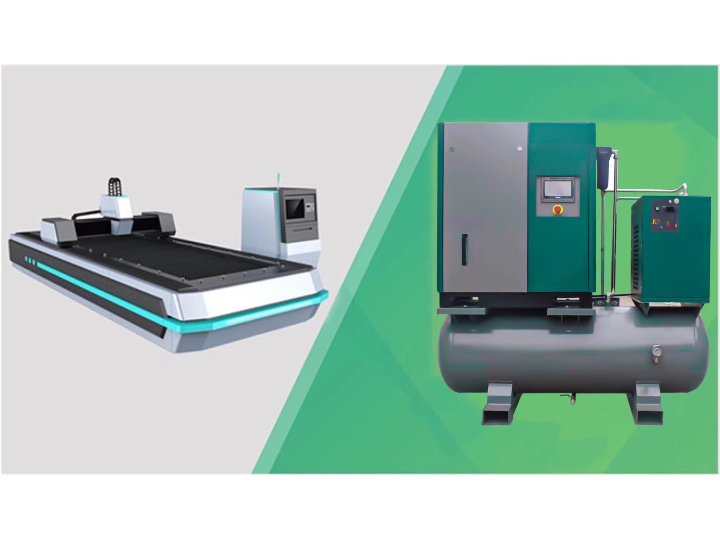 激光切割配套——一体式空压机产品图